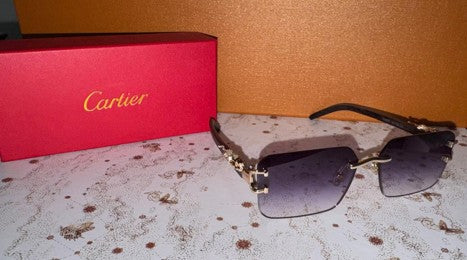 GAFAS CARTIER DORADO CON CAFE