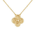 COLLAR	1 TREBOL DORADO CON LABRADO / PLATA .925 BAÑO DE ORO 18K