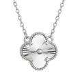 COLLAR	1 TREBOL PLATA CON RAYA / PLATA .925
